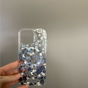 Kate Spade Iphone 16 pro max Blue Floral iPhone Case
